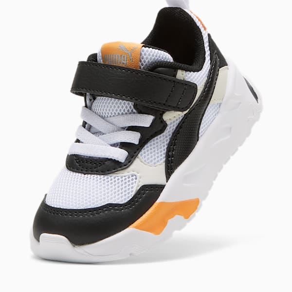 Trinity Toddlers' Sneakers, PUMA White-PUMA Black-Vapor Gray-Clementine, extralarge