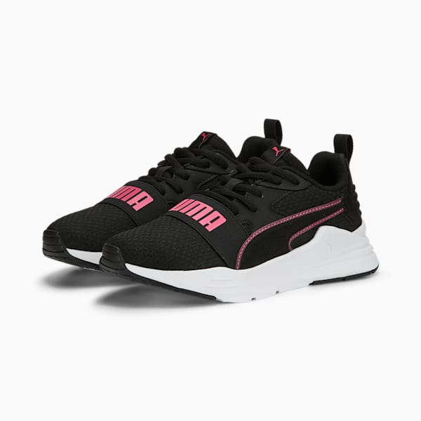 Wired Run Pure Shoes Youth, PUMA Black-Glowing Pink, extralarge-GBR