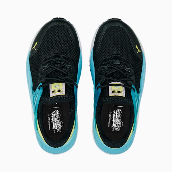 キッズ PUMA x スポンジ・ボブ ペーサー フューチャー スニーカー 17-21cm, PUMA Black-Hero Blue-Lucent Yellow, extralarge-JPN