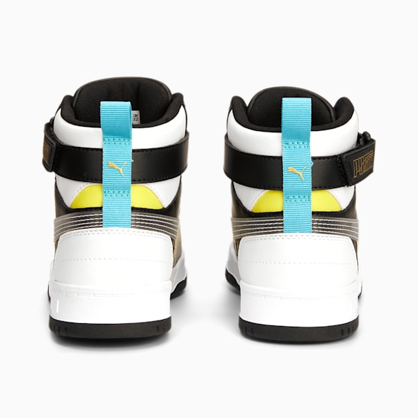 キッズ PUMA x スポンジ・ボブ RBD ゲーム スニーカー 22-25cm, PUMA White-PUMA Black-Lucent Yellow-Hero Blue