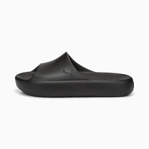 Shibui Cat Big Kids' Slides, Puma Black-Puma Black, extralarge