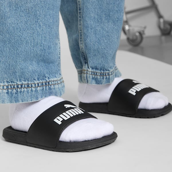 Cool Cat 2.0 Big Kids' Sandals, PUMA Black-PUMA White, extralarge
