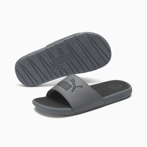 Cool Cat 2.0 Big Kids' Sandals, Cool Dark Gray-PUMA Black, extralarge