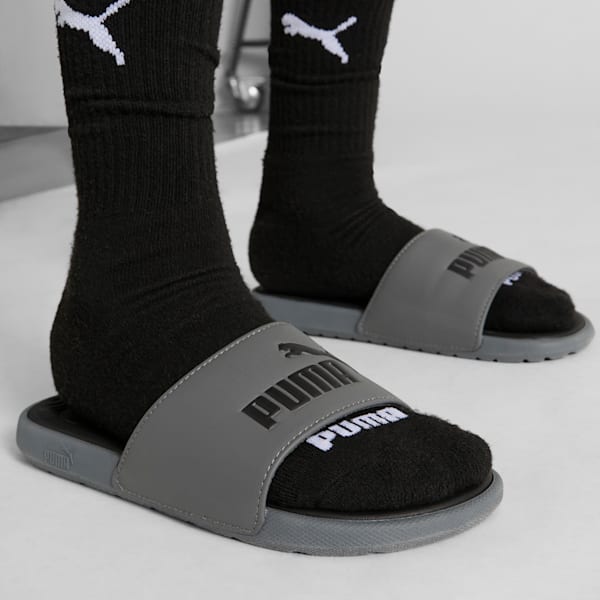 Cool Cat 2.0 Big Kids' Sandals, Cool Dark Gray-PUMA Black, extralarge