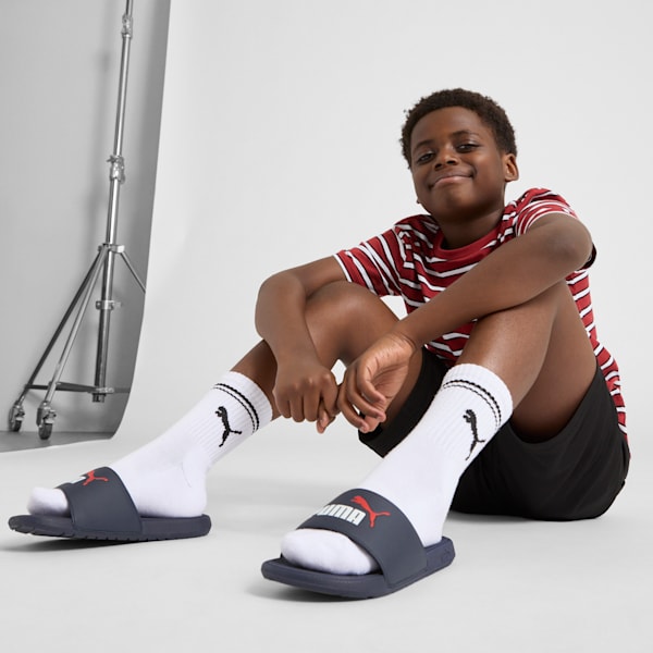 Cool Cat 2.0 Big Kids' Sandals, PUMA Navy-PUMA White-For All Time Red, extralarge