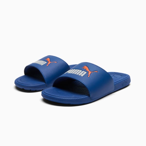 Cool Cat 2.0 Big Kids' Sandals, Blazing Blue-Cool Light Gray-Rickie Orange, extralarge