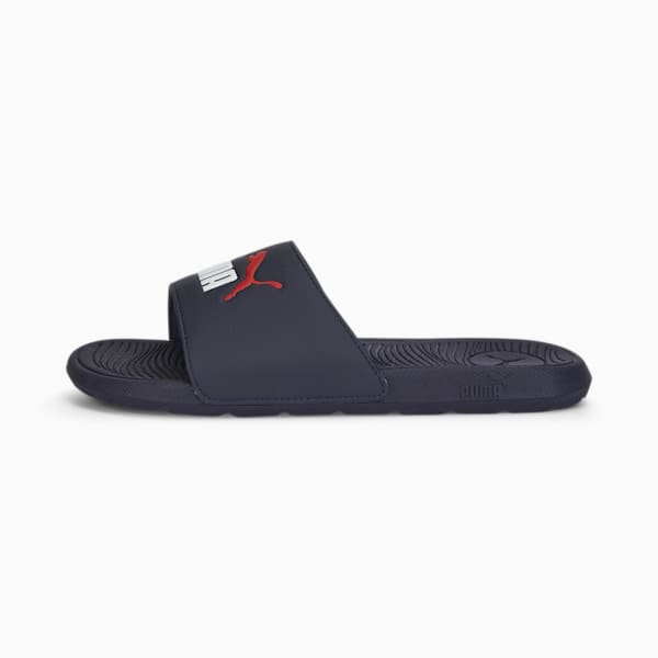 Cool Cat 2.0 Youth Slides, PUMA Navy-PUMA White-For All Time Red, extralarge-IND