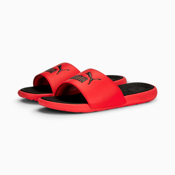 Cool Cat 2.0 BX Big Kids' Slides, For All Time Red-PUMA Black, extralarge