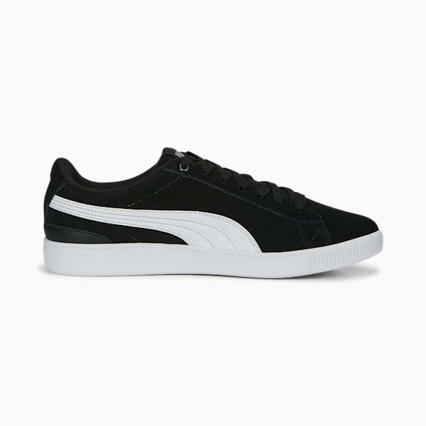 Vikky v3 Women's Wide Sneakers, PUMA Black-PUMA White-PUMA Silver, extralarge