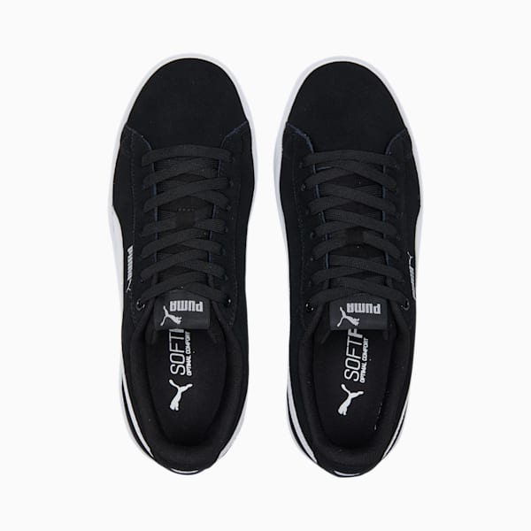 Vikky v3 Wide Sneakers Women, PUMA Black-PUMA White-PUMA Silver, extralarge