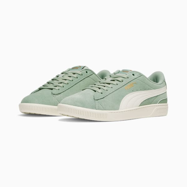 Vikky v3 Women's Wide Sneakers, Green Fog-Warm White, extralarge