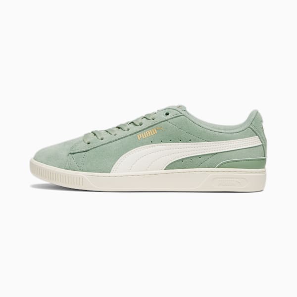 Vikky v3 Women's Wide Sneakers, Green Fog-Warm White, extralarge