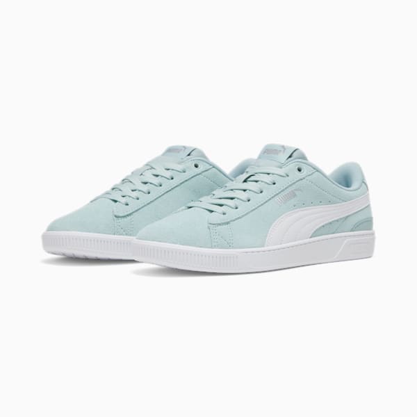 Vikky v3 Wide Sneakers Women, Turquoise Surf-PUMA White-PUMA Silver, extralarge