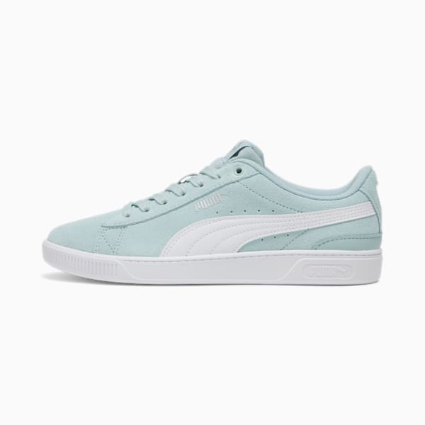 Vikky v3 Women's Wide Sneakers, Turquoise Surf-PUMA White-PUMA Silver, extralarge