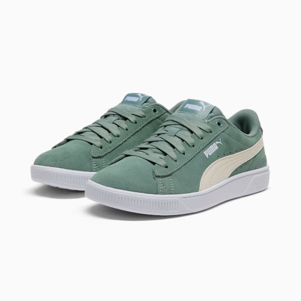 Vikky v3 Women's Wide Sneakers, Green Moon-Warm White, extralarge