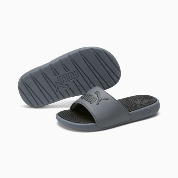 Cool Cat 2.0 Little Kids' Slides, Cool Dark Gray-PUMA Black, extralarge