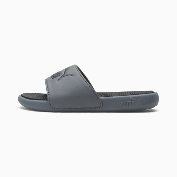 Cool Cat 2.0 Little Kids' Slides, Cool Dark Gray-PUMA Black, extralarge