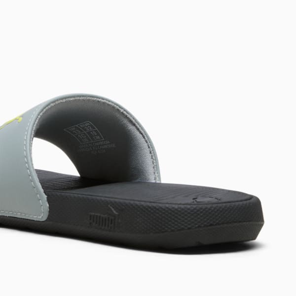 Cool Cat 2.0 PS Little Kids' Sandals, Cool Mid Gray-Lime Sheen-PUMA Black, extralarge