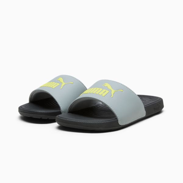 Cool Cat 2.0 PS Little Kids' Sandals, Cool Mid Gray-Lime Sheen-PUMA Black, extralarge