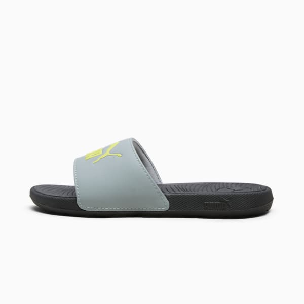 Cool Cat 2.0 PS Little Kids' Sandals, Cool Mid Gray-Lime Sheen-PUMA Black, extralarge