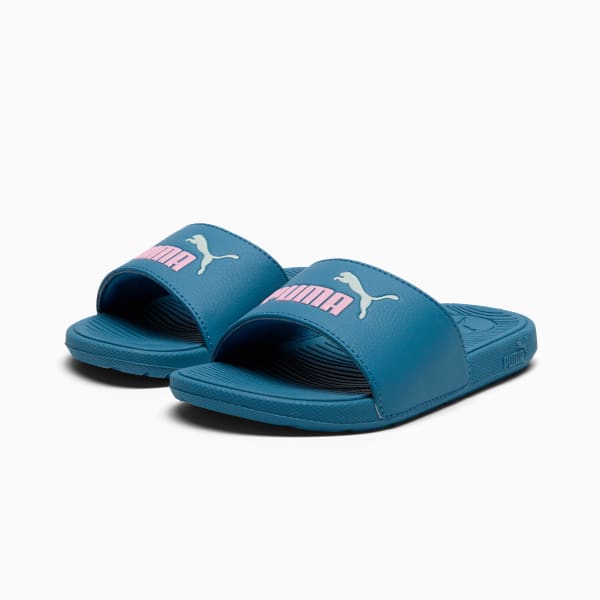 Cool Cat 2.0 Little Kids' Slides, Blue Horizon-Peaceful Blue-Pale Pink, extralarge