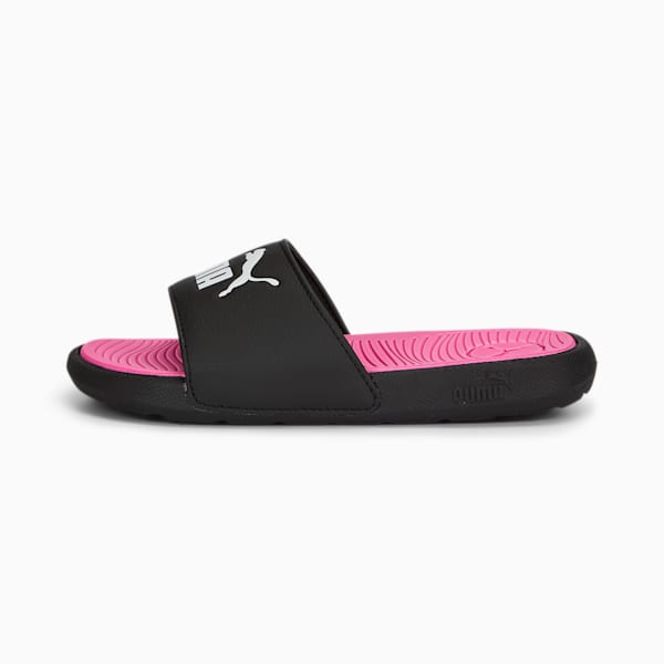 Cool Cat 2.0 BX Little Kids' Slides, PUMA Black-PUMA White-KNOCKOUT PINK, extralarge