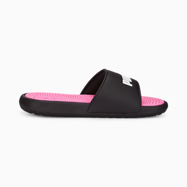 Cool Cat 2.0 BX Little Kids' Slides, PUMA Black-PUMA White-KNOCKOUT PINK, extralarge