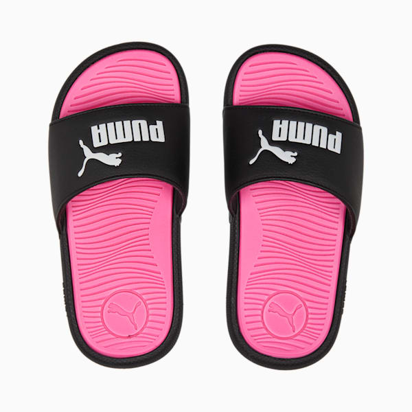 Cool Cat 2.0 BX Little Kids' Slides, PUMA Black-PUMA White-KNOCKOUT PINK, extralarge