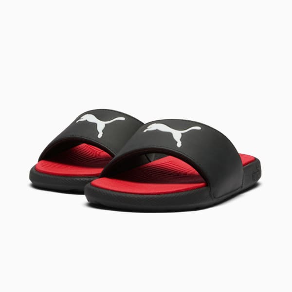 Cool Cat 2.0 Sport Slides Kids, PUMA Black-PUMA White-For All Time Red, extralarge