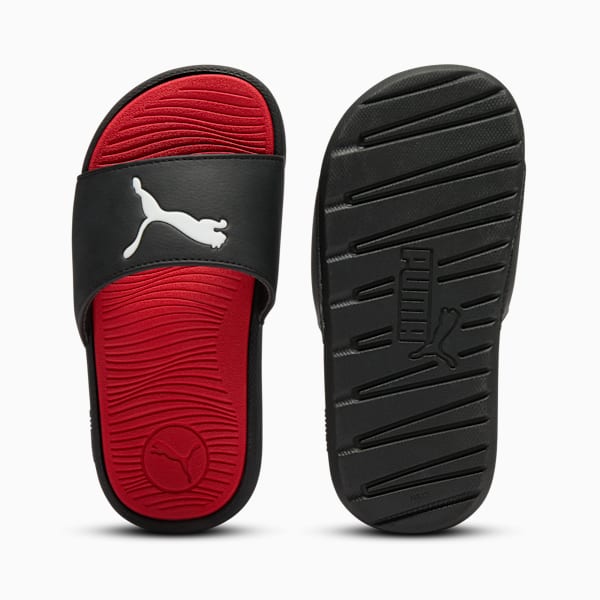 Cool Cat 2.0 Sport Slides Kids, PUMA Black-PUMA White-For All Time Red, extralarge