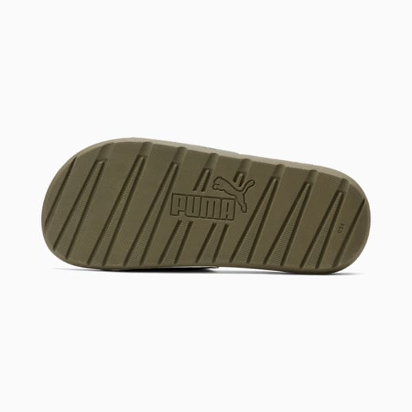 Cool Cat 2.0 Camo Slides Kids, Dark Olive-PUMA Olive-PUMA White, extralarge