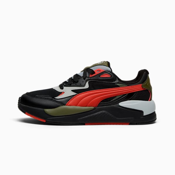 X-Ray Speed Wide Sneakers, PUMA Black-Red Fire-Cool Light Gray, extralarge