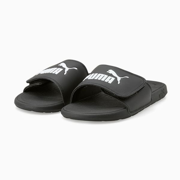 Cool Cat 2.0 V Big Kids' Slides, PUMA Black-PUMA White, extralarge