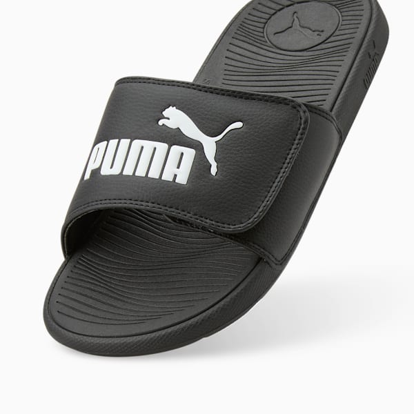 Cool Cat 2.0 V Big Kids' Slides, PUMA Black-PUMA White, extralarge