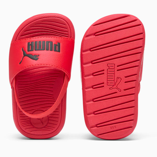 Cool Cat 2.0 Backstrap Toddlers' Slides, For All Time Red-PUMA Black, extralarge