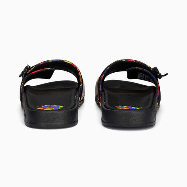 Sandalias Leadcat 2.0 WAE, PUMA Black-Poppy Red-Bright Papaya-Capri Blue, extralarge
