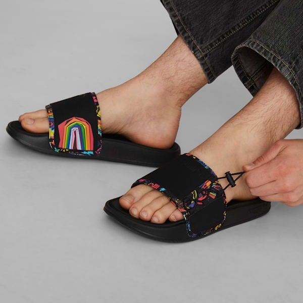 Sandalias Leadcat 2.0 WAE, PUMA Black-Poppy Red-Bright Papaya-Capri Blue, extralarge