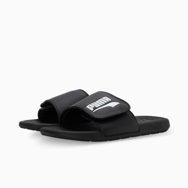 Cool Cat 2.0 V FS Unisex Slides, PUMA Black-PUMA White, extralarge-IND