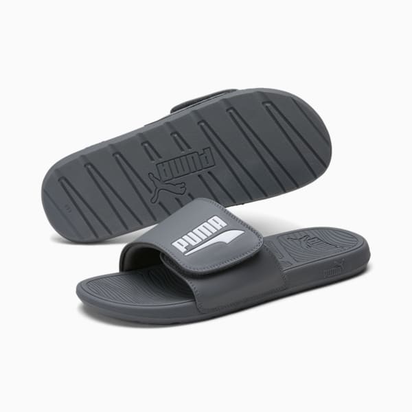 Cool Cat 2.0 FS Slides, Cool Dark Gray-PUMA White, extralarge