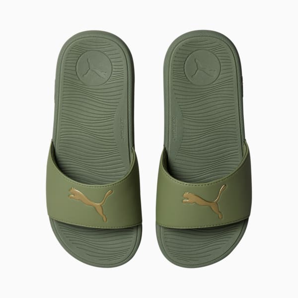 Cool Cat 2.0 Sport Women's Slides, Olivine-PUMA Gold, extralarge