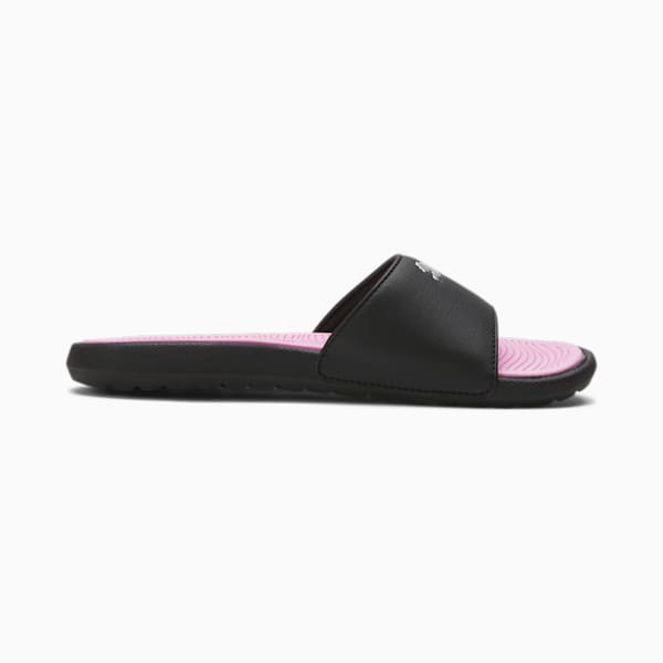 Cool Cat 2.0 Sport Women's Slides, PUMA Black-PUMA Silver-Pale Pink, extralarge