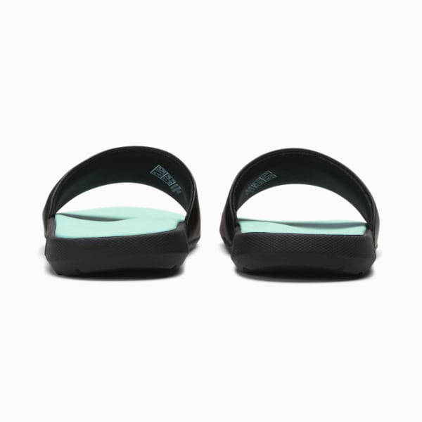 Cool Cat 2.0 Sport Women's Slides, PUMA Black-PUMA Silver-Fair Aqua, extralarge
