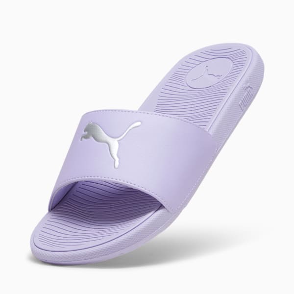 Cool Cat 2.0 Sport Women's Slides, Vivid Violet-Puma Silver, extralarge