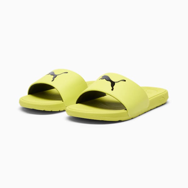 Cool Cat 2.0 Sport Women's Slides, Lime Sheen-PUMA Black, extralarge