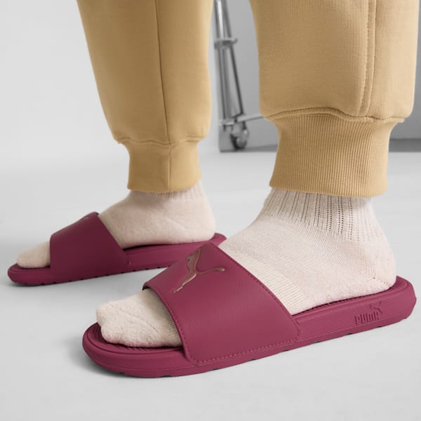 Cool Cat 2.0 Sport Women's Slides, Rose Wine-Rose Gold, extralarge
