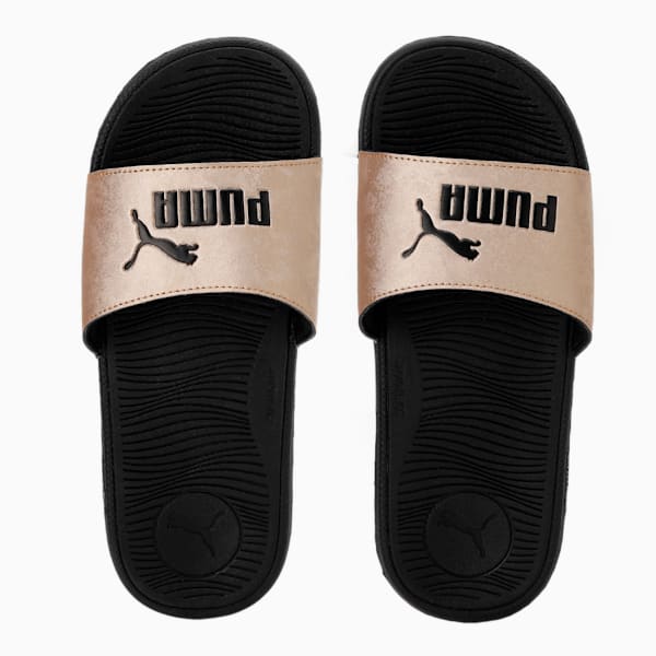 Cool Cat 2.0 Space Women's Slides, PUMA Gold-PUMA Black, extralarge-IND