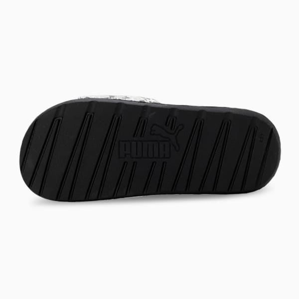 Cool Cat 2.0 Flower Women's Slides, PUMA Black-PUMA White, extralarge-IND