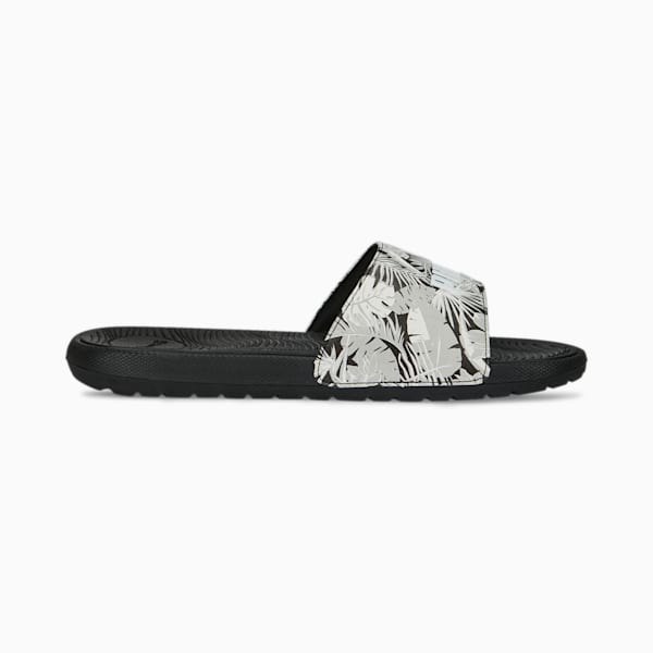 Cool Cat 2.0 Flower Women's Slides, PUMA Black-PUMA White, extralarge