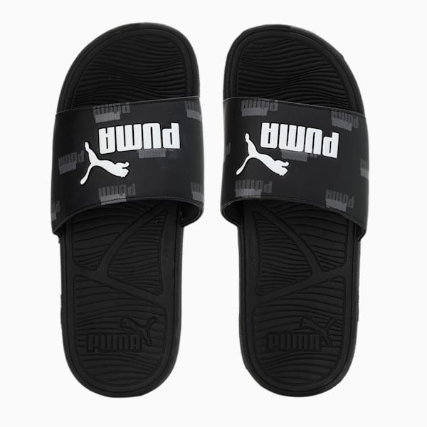 Cool Cat 2.0 Logo Power Unisex Slides, PUMA Black-PUMA White, extralarge-IND