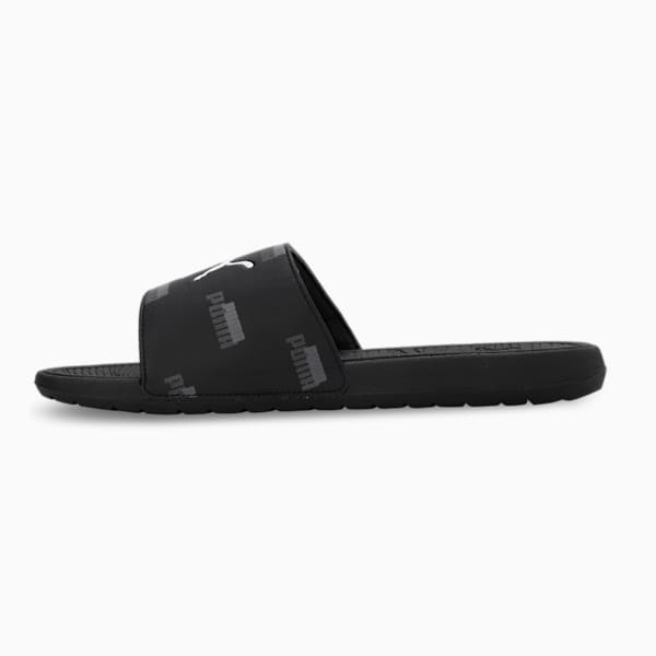 Cool Cat 2.0 Logo Power Unisex Slides, PUMA Black-PUMA White, extralarge-IND